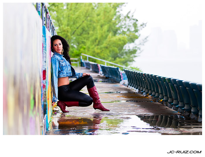 Lorell Leaning Against Wall