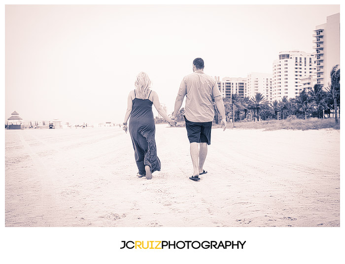 south beach engagement shoot