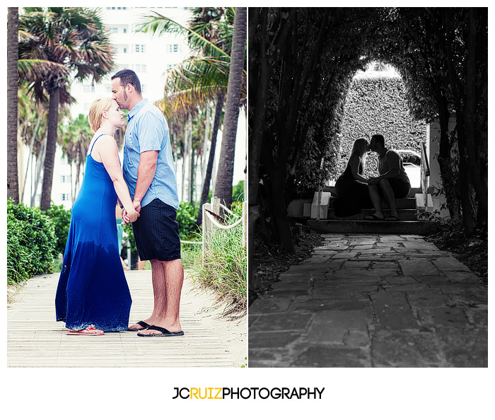south beach engagement shoot