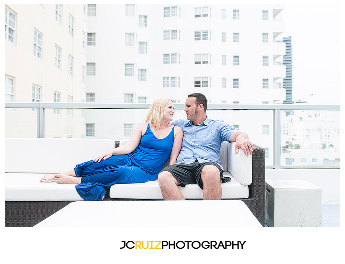 south beach engagement shoot