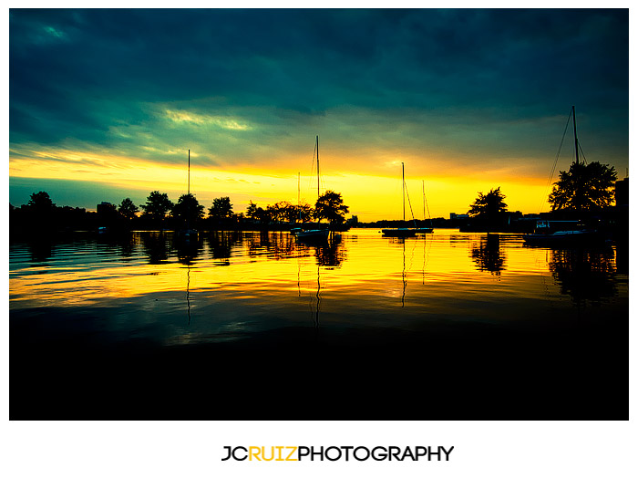 Charles River sunset in Boston