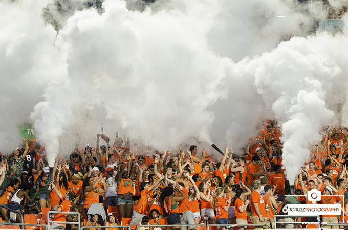 Miami Hurricanes student section