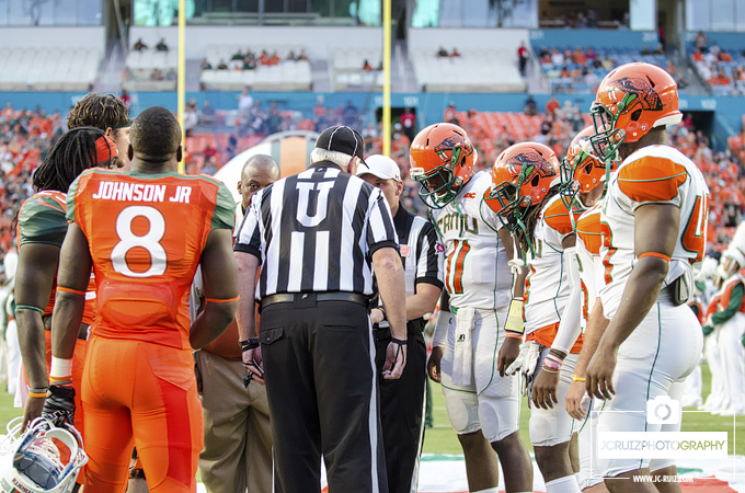 Miami FAMU coin toss