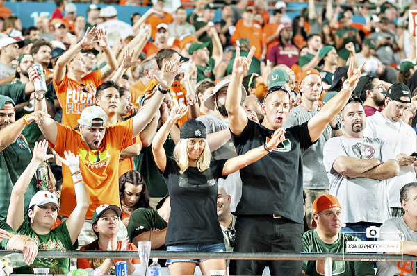 Miami Hurricanes fans are pumped up