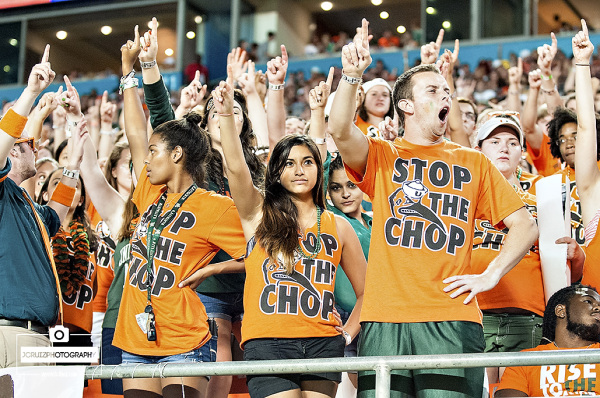 Miami Hurricanes fans show their solidarity for the team