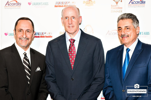 Eric Reid, Dolphins Head Coach Joe Philbin and Tony Fiorentino