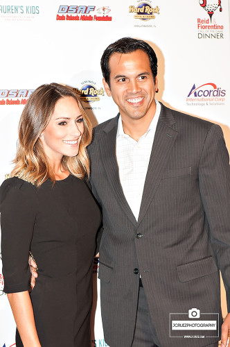 Miami Heat coach Eric Spoelstra with his girlfriend