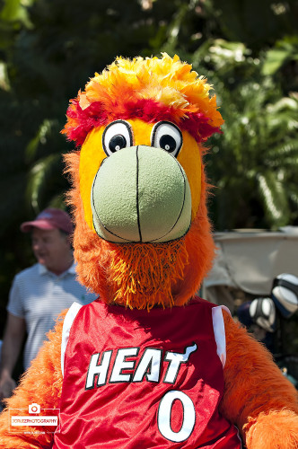Miami Heat mascot Burnie at the Reid & Fiorentino Celebrity Golf Classic