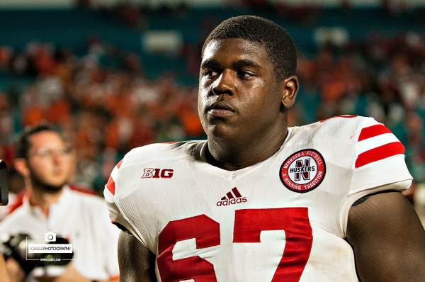Jerald Foster walks back to the lockerroom after a loss to MIami