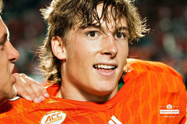 Michael Badgley celebrates his game winning kick