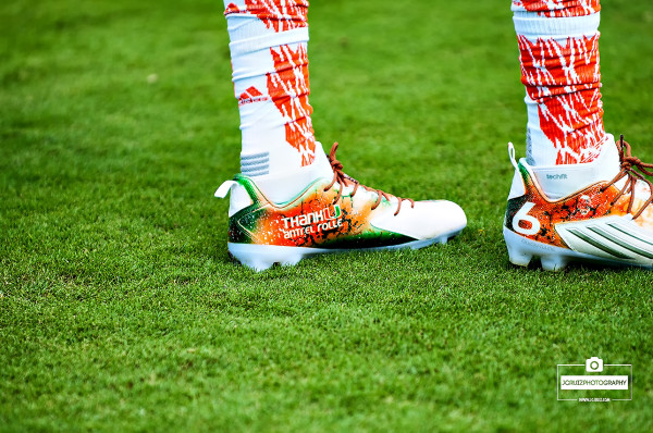 Specially designed adidas cleats