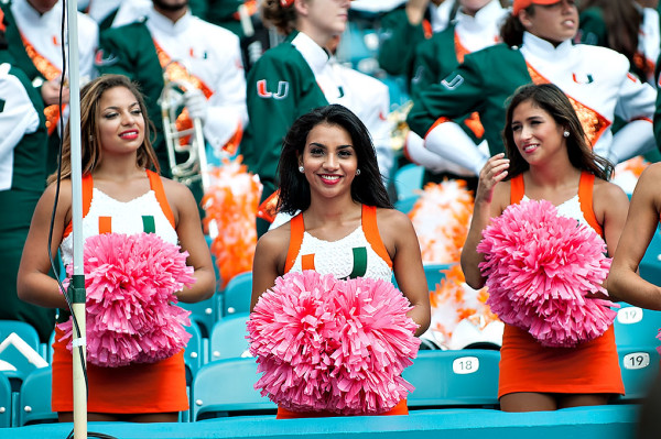 Miami Hurricanes cheerleaders