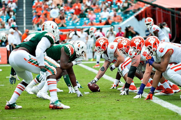 Battle in the trenches by Clemson and Miami