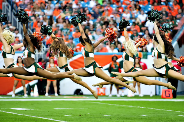 The Sunsations performing a routine in the 2nd quarter