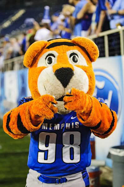 The Memphis Tiger's mascot