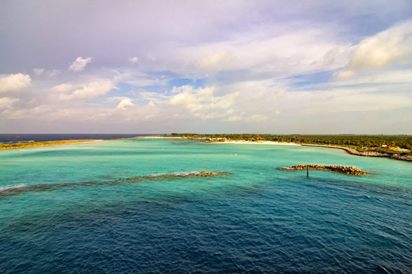 View of Disney's Castaway Cay island in the Bahamas