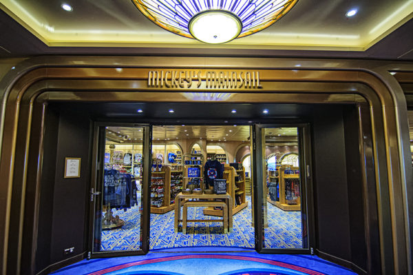 Disney merchandise store on Deck 4 of the Disney Magic