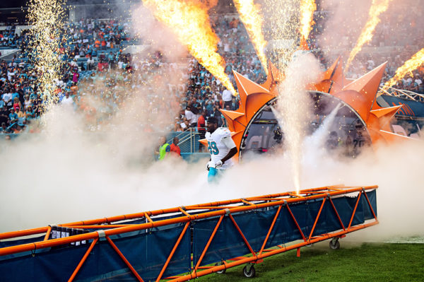 Julius Thomas runs out of the tunnel