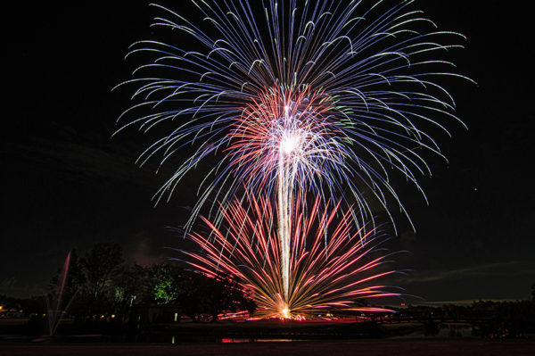 Photographing fireworks