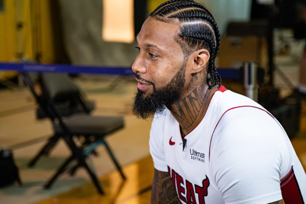 James Johnson talks to the media