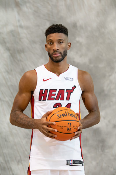 Marcus Lee has his portrait taken