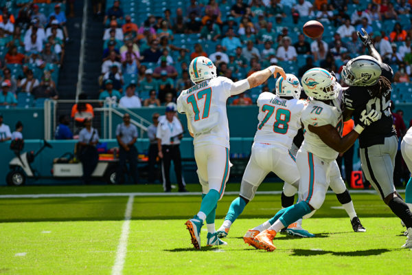 Miami Dolphins quarterback Ryan Tannehill (17)