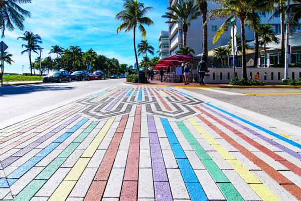 LGBT crosswalk, Miami Beach