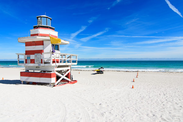 Miami Beach jetty lifeguard station