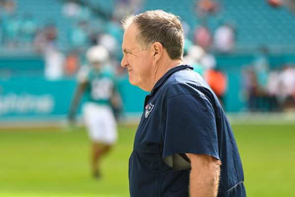 Not often do you see New England Patriots head coach Bill Belichick smile