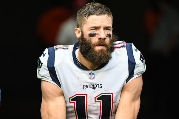 New England Patriots wide receiver Julian Edelman (11) after halftime