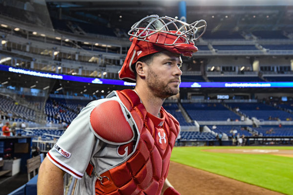 Philadelphia Phillies catcher Andrew Knapp (15)