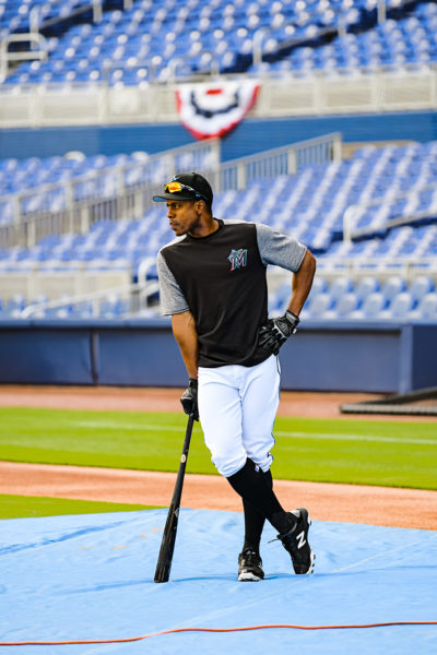 Miami Marlins left fielder Curtis Granderson #21