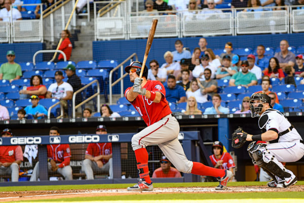Washington Nationals first baseman Ryan Zimmerman #11 hits a homerun