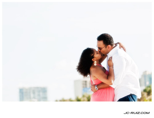 south beach engagement photo shoot