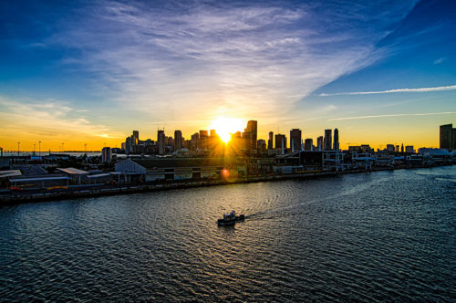 miami skyline sunset