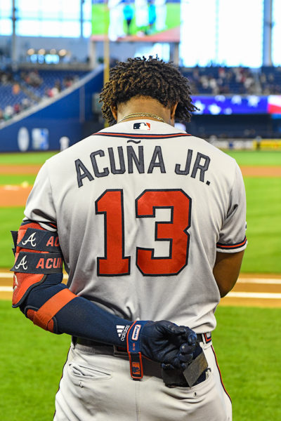 Atlanta Braves left fielder Ronald Acuna Jr. #13