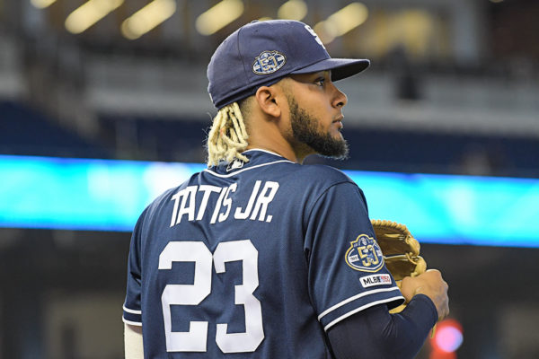 San Diego Padres shortstop Fernando Tatis Jr. #23 - San Diego Padres vs. Miami Marlins at Marlins Park