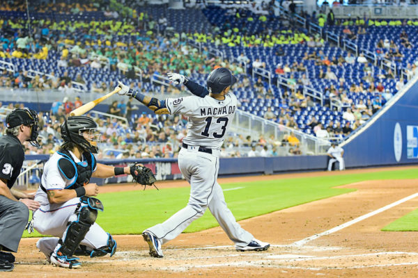 San Diego Padres third baseman Manny Machado #13 - San Diego Padres vs. Miami Marlins at Marlins Park