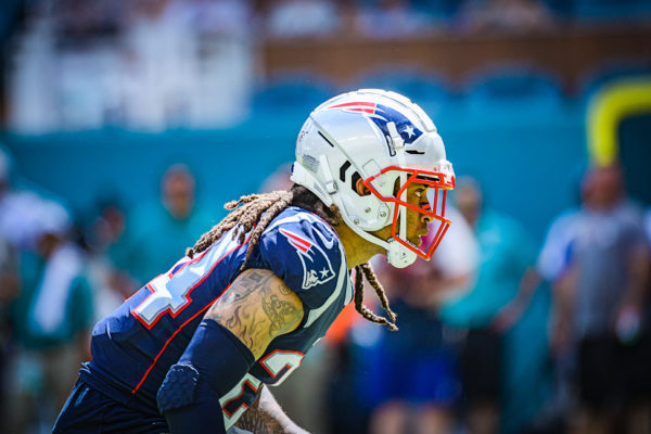 New England Patriots cornerback Stephon Gilmore #24 | New England Patriots vs. Miami Dolphins | September 15, 2019 | Hard Rock Stadium