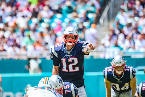 New England Patriots quarterback Tom Brady #12 | New England Patriots vs. Miami Dolphins | September 15, 2019 | Hard Rock Stadium