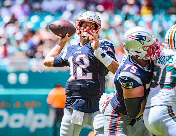 New England Patriots quarterback Tom Brady #12 | New England Patriots vs. Miami Dolphins | September 15, 2019 | Hard Rock Stadium