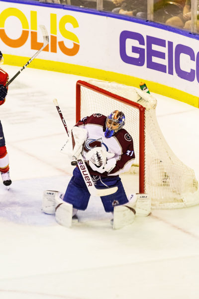 Colorado Avalanche goaltender Jonas Johansson